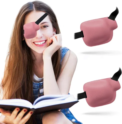Miniatura 14 de Parches oculares para adultos y niños, 2 piezas 3D parche médico ajustable para ojo perezoso ambliopía estrabismo y después de cirugía para ojo Ojo