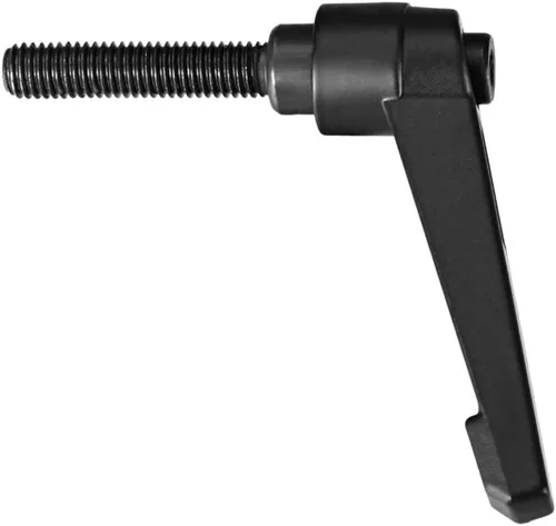 Miniatura 2 de uxcell 5 piezas de manija de palanca de sujeción ajustable M5 x 1.969 in de óxido negro métrico de acero al carbono macho roscado perillas de mano