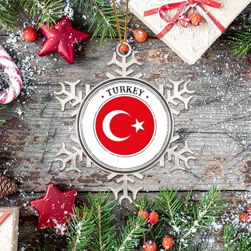Miniatura 6 de Bandera de Albania, adorno de Navidad para niños, bandera nacional, silueta de Albania, decoración de árbol de Navidad, adornos de Navidad de metal