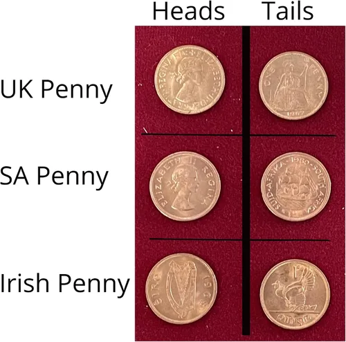 Miniatura 4 de Ted's Sterling Magic Monedas de plata de cobre genuina US medio dólar cobre penny moneda truco (SA Penny)