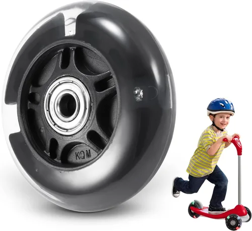 Ruedas de repuesto para scooter, rueda de flash LED de 3.150 in, mini ruedas de patinaje para microscooter, luces traseras ABEC-7 de 3.150 in para