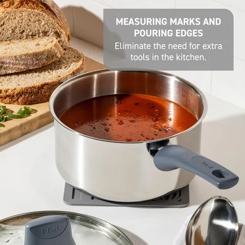 Miniatura 5 de Conjunto de utensilios de cocina T-Fal Essentials de acero inoxidable, 12 piezas, compatible con inducción, apto para horno a 350F, juego de cocina