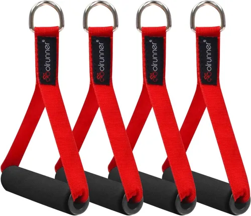 Miniatura 7 de Coolrunner 2 pares de asas de banda de resistencia, agarres de fitness, diseño ancho, asas de cable resistentes con núcleos de ABS sólidos, anillos