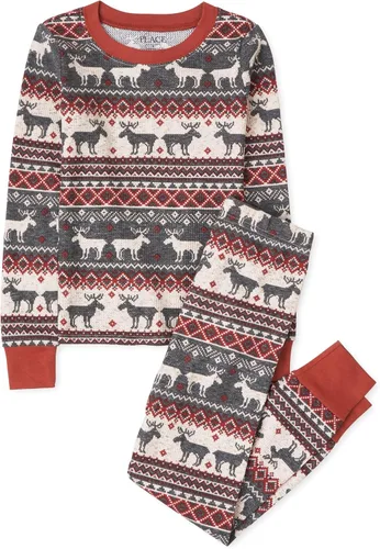 Miniatura 54 de The Children's Place Pijama de Navidad unisex para bebé, algodón Esqueleto