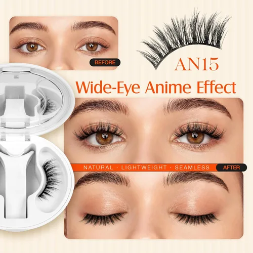 Miniatura 2 de LASHVIEW Pestañas magnéticas mejoradas con aplicador, pestañas magnéticas suaves, aspecto natural, reutilizables, no necesita pegamento, fáciles