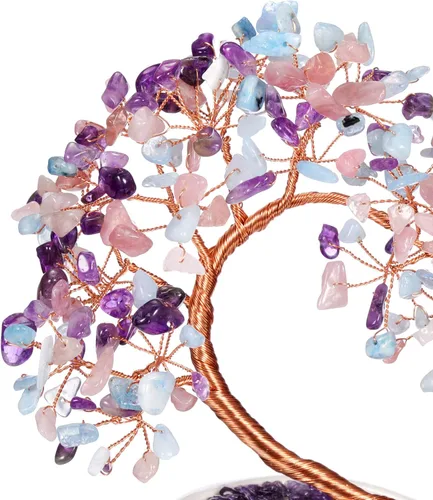 Miniatura 6 de Jovivi Árbol bonsái de cristal natural con forma de corazón y piedras preciosas curativas para ceremonia de boda, reiki, equilibrio energético