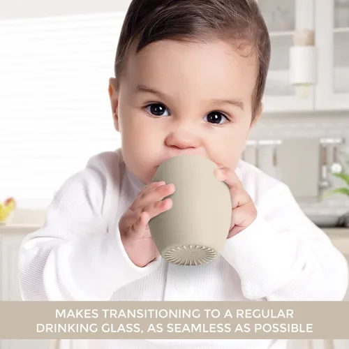 Miniatura 4 de Taza de silicona para bebé, taza de entrenamiento para niños pequeños, taza abierta para el destete LED de bebé, paquete de 2 tazas para bebés sin