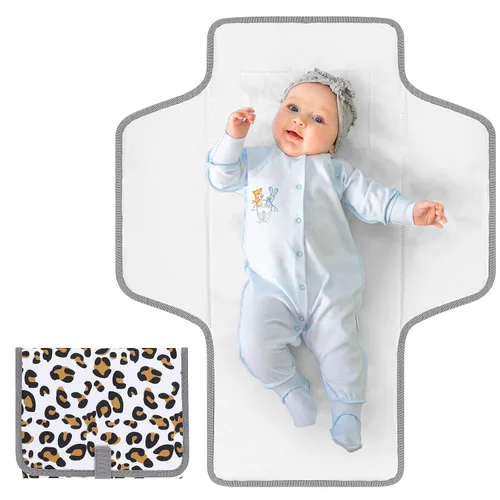 Miniatura 12 de Accmor Cambiador de pañales portátil, cambiador de bebé impermeable, almohadillas de cambio de pañales plegables para bebé Nube