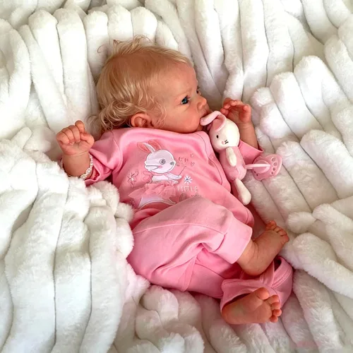 Miniatura 4 de Anano Muñecas de bebé Reborn de silicona Cuerpo completo de 18 pulgadas - Muñeca de bebé realista recién nacida niña, muñeca de bebé de silicona