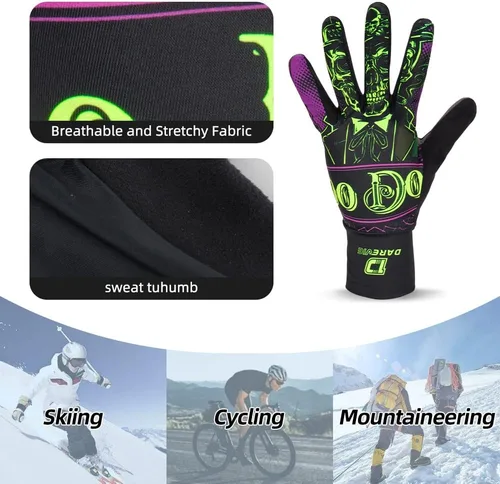 Miniatura 4 de Darevie Guantes de ciclismo, guantes de ciclismo para hombres y mujeres, con pantalla táctil, guantes de bicicleta de montaña con dedo completo