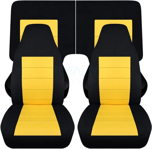 Miniatura 37 de Totally Covers Compatible con cubiertas de asiento para Chevy Camaro 1982-1992: Negro - Juego completo (23 colores) Cupé/Convertible Banco