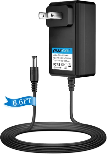 Miniatura 6 de 6.6FT AC a DC 12V 1A adaptador de fuente de alimentación enchufe de barril 0.138 in x 0.051 in para cámaras DVR NVR tira de luz LED