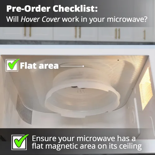 Miniatura 3 de HOVER COVER Tapa protectora magnética contra salpicaduras, tapa de 10 pulgadas transparente libre de BPA para alimentos, protector de plato