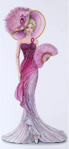 LUSandy Kit de pintura de diamantes 5D para mujer, taladro parcial, con forma especial, diamantes de imitación de cristal, para decoración de pared