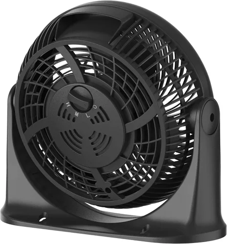 Miniatura 9 de Comfort Zone Ventilador circulador de aire de mesa de alta velocidad de 11 pulgadas, ventilador personal silencioso con 3 velocidades e inclinación