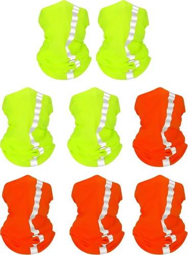 SATINIOR 8 piezas de polaina reflectante para el cuello para hombre, pasamontañas de ciclismo, máscara facial, bandana para el sol para hombre