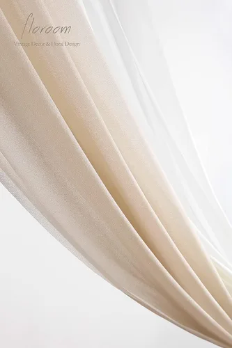 Miniatura 5 de Floroom Tela drapeada para arco de boda, 3 paneles de tela de gasa de 20 pies, cortinas de cenador, ceremonia de boda, recepción, decoración