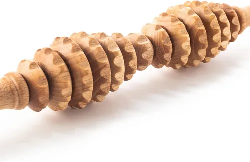 Miniatura 2 de Tuuli Accesorios - Rodillo de masaje ovalado de madera, rodillo corporal multifuncional para celulitis, tensión muscular y apoyo a la salud
