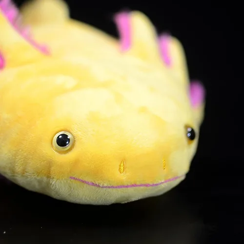 Miniatura 4 de Peluche de Axolotl - Animal de Peluche Axolotl Amarillo, Realista de 20" Lindos Anfibios Ambystoma Espeluznantes Juguetes de Peluche, Colección