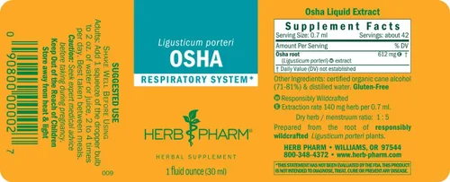 Miniatura 8 de Herb Pharm Gotas de extracto líquido de raíz OSHA para apoyo respiratorio, 1 onza