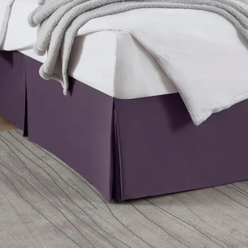 Miniatura 10 de Nestl Falda de cama individual blanca – Falda de cama de tamaño individual de 14 pulgadas de caída – Faldas de cama de microfibra cepillada – Falda
