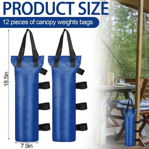 Miniatura 2 de EBOOT 12 bolsas de arena para toldo, bolsas de peso de 264 libras en total, pesos de toldo de alta resistencia, tienda de campaña grande para tienda