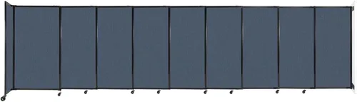 Miniatura 9 de Divisor de habitación de pared recta deslizante montado en la pared Anchos ajustables Ruedas de bloqueo Separador de habitación Paneles