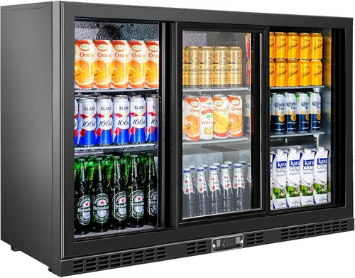 Miniatura 13 de Enfriador de barra trasera con 2 puertas de vidrio, refrigerador comercial de bebidas bajo mostrador, 7.4 pies cúbicos, ETL, refrigeradores