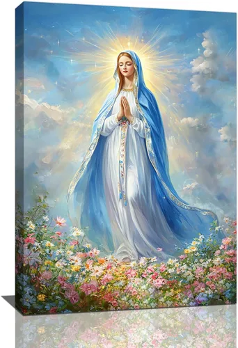 Miniatura 22 de Arte de pared con los 10 mandamientos, lienzo de los diez mandamientos, decoración de pared, pintura enmarcada inspiradora cristiana, obra de arte