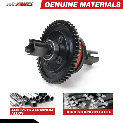 Miniatura 4 de RCAWD Juego de dificultad central con 40CrMo Main Diff Gear 50T Spiral para actualizaciones ARRMA 6S, 1/7 infracción de equipo de bomberos delito
