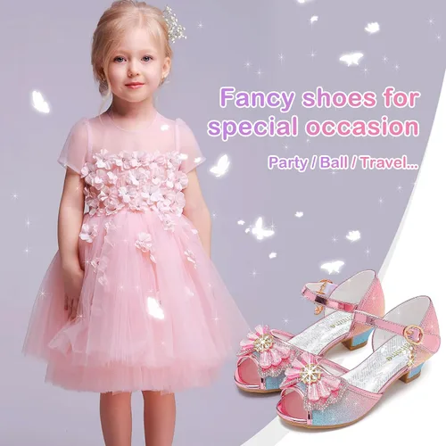 Miniatura 7 de Osinnme - Sandalias de boda para niña pequeña y grande