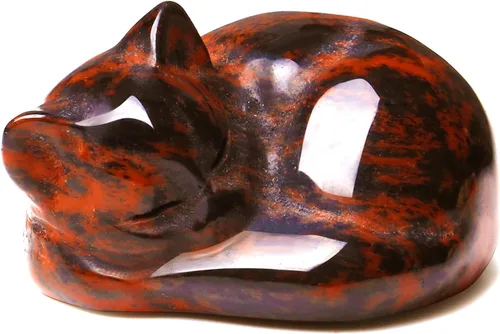 Miniatura 29 de QINJIEJIE Gato de Cristal de Obsidiana Negra de 2 Pulgadas, Piedras Preciosas de Gato Negro, Decoraciones de Estatua de Piedra Curativa, Lindas