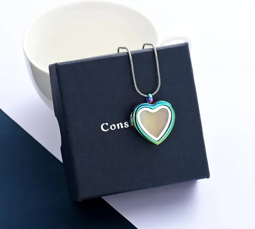 Miniatura 52 de constantlife Joyería de cremación para cenizas – Colgante de corazón conmemorativo collar de urna conmemorativa soporte para cenizas de acero