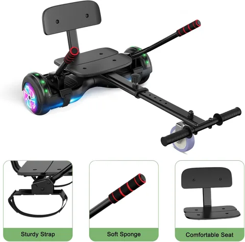 Miniatura 2 de CBD Patinete con luces LED Corlorful, ruedas de 6.5 pulgadas, scooter doble de 300 W para niños, niñas, niños y adultos, todas las edades