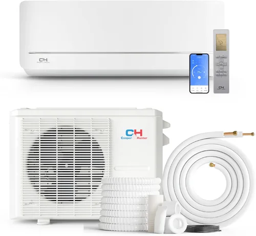 Cooper & Hunter - Mini aire acondicionado con sistema de calefacción, 9.000 BTU, 230 V, 18 SEER, serie MIA, sin conductos, conexión wifi, inversor
