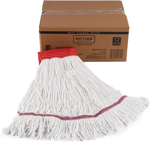 Miniatura 13 de Matthew - Trapeador de microfibra de limpieza resistente, repuesto de cabezal de trapeador húmedo, excelente absorción, capacidad de lavado premium