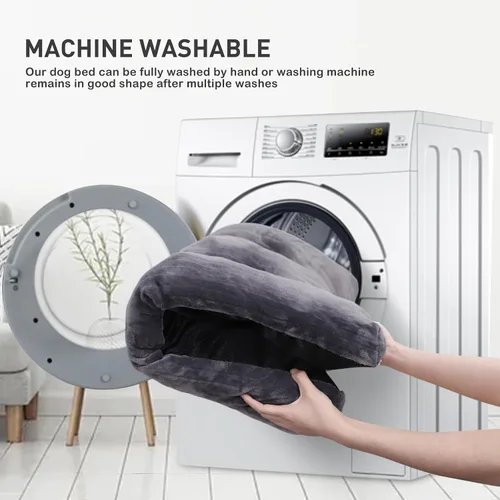Miniatura 5 de Cama para perros, lavable para perros extragrandes, de franela gruesa, esponjosa, cómoda, antideslizante y antiarañazos, tapete para dormir para Gris