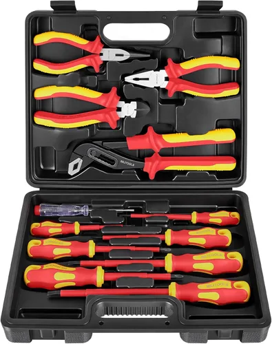 Miniatura 8 de BILITOOLS Juego de destornilladores aislados, 9 piezas 1000 V Destornilladores eléctricos aislados VDE Herramientas para electricistas con puntas