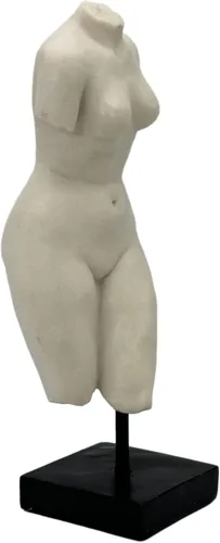 Miniatura 3 de Galt International Estatua de cuerpo de mármol de polietileno de 13.5 pulgadas con pedestal negro para decoración del hogar, escultura de dios