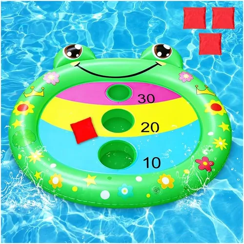 Miniatura 12 de Divertidos juguetes de piscina para niños, tablero inflable de tiburón, juego de agua flotante para adultos y familia, regalo fresco de fiesta