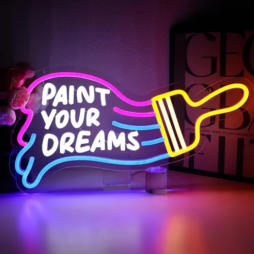 Miniatura 11 de Dream Big Little Cowboy - Letrero de neón para decoración de pared, letrero LED de sombrero de vaquero para habitación, luces de neón occidentales