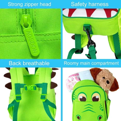 Miniatura 6 de gxtvo Mochila para niños pequeños, correa de seguridad de 9.5 pulgadas para niños y niñas, unicornio, mariposa, sirena, dinosaurio