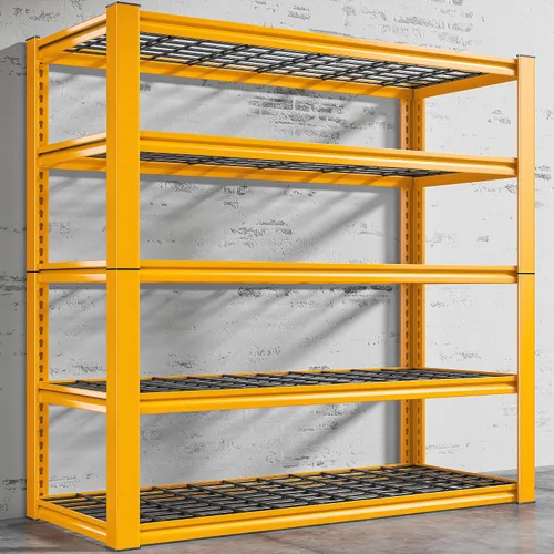 Miniatura 15 de REIBII Estantería de garaje de 48.2 pulgadas de ancho, estantes de almacenamiento de 3000 libras, estante de metal ajustable resistente, estantes