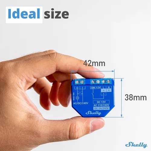 Miniatura 6 de Shelly Plus 1 UL Interruptor de relé inteligente WiFi con contactos secos Automatización del hogar Puerta de enlace Bluetooth Compatible