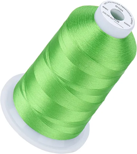 Simthread 5500 yardas de hilo de bordar, 5000M de alto rendimiento 40WT 100% poliéster – Más de 170 colores vívidos, clasificado de alta velocidad –