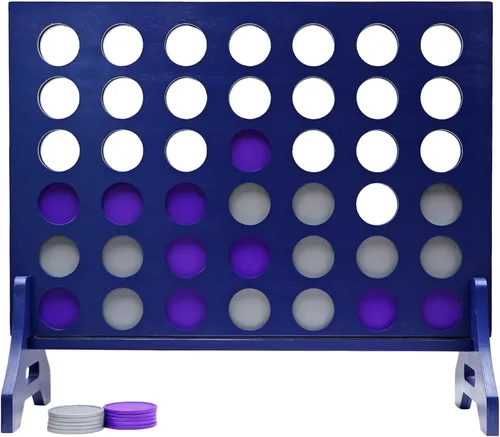 Miniatura 14 de Tailgating Pros Cuatro en una fila gigante azul marino premium con funda de transporte – Juego de patio al aire libre de gran tamaño – ¡Muchos