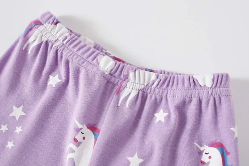 Miniatura 6 de DolphinFish Pijamas de algodón para niñas pequeñas 2 piezas ropa de dormir para niños conjuntos de manga larga