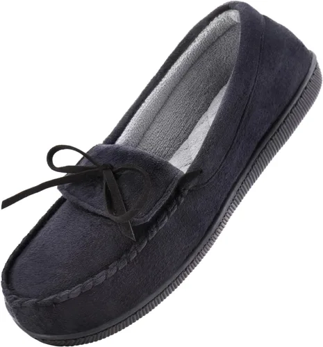 LazyStep Pantuflas tipo mocasín para mujer, para interiores y exteriores, con espuma viscoelástica acogedora
