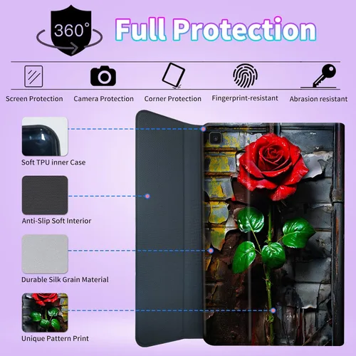 Miniatura 5 de Funda para Samsung Galaxy Tab S6 Lite 2022/2020 con teclado inalámbrico desmontable y soporte ajustable para proteger la tableta para Samsung Galaxy