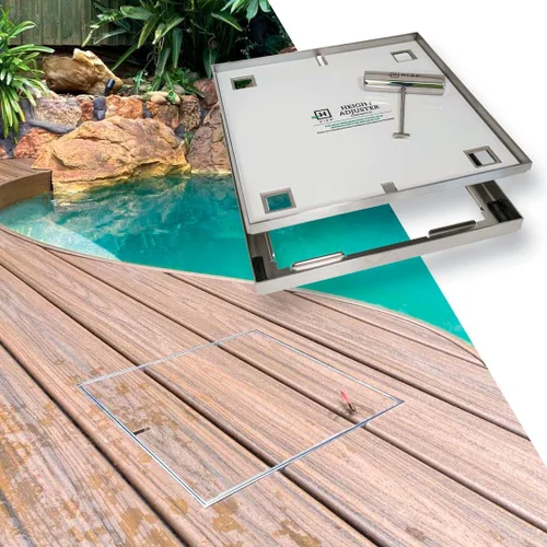 Miniatura 6 de HIDE Kit de cubierta de tapa de espumadera de piscina de lujo, tapa oculta de lujo de 12 pulgadas